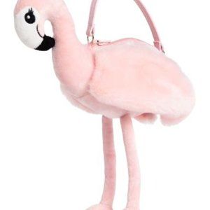 H & M Kids Plush Flamingo Purse Handbag  Great Pre Owned Condition  Gift for the